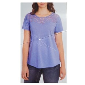 Wonder Limited Womens Amara Burnout Tee - Light Orchid - new